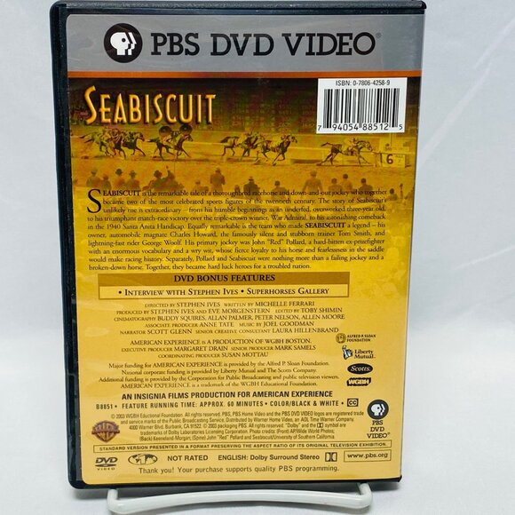 Seabiscuit PBS DVD Video American Experience Documentary - Picture 6 of 7